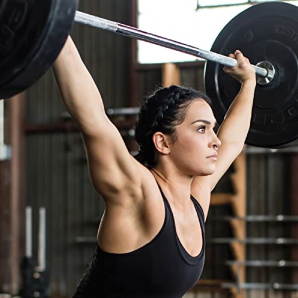 역도용 올림픽 바벨 웨이트 바, 근력 훈련용 벤치 프레스 바 7ft/6ft/5ft, 정격 500lbs/400lbs/330lbs 중량 용량