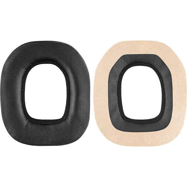 Astro A40 A50 헤드폰 이어 패드 수리 부품 (검은색) 용 Geekria QuickFit 단백질 가죽 교체 용 이어 패드