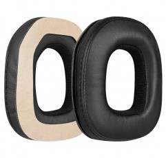 Astro A40 A50 헤드폰 이어 패드 수리 부품 (검은색) 용 Geekria QuickFit 단백질 가죽 교체 용 이어 패드