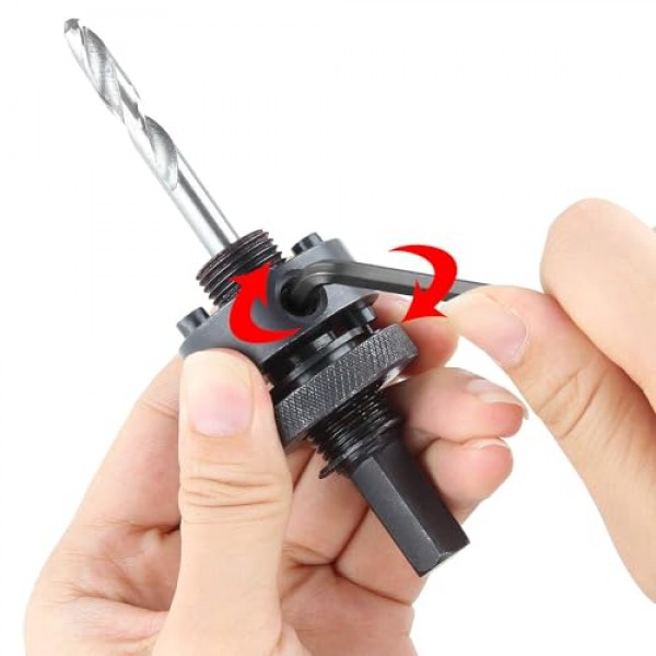 23Pc 이중 금속 구멍 톱 키트, 범용 이중 금속 구멍 톱 세트 3/4″ ~ 3″ 금속, 목재, PVC 보드, 플라스틱용 맨드릴이 있는 고속 강철 M42 드릴 구멍 커터 블레이드