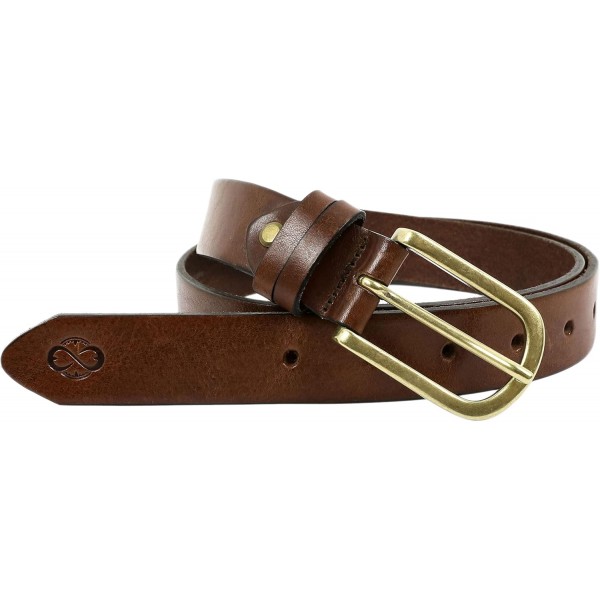 남성용 및 여성용 시간 저항 풀 그레인 가죽 벨트, 이탈리아에서 핸드메이드로 제작된 리얼 가죽 Belt Bown M