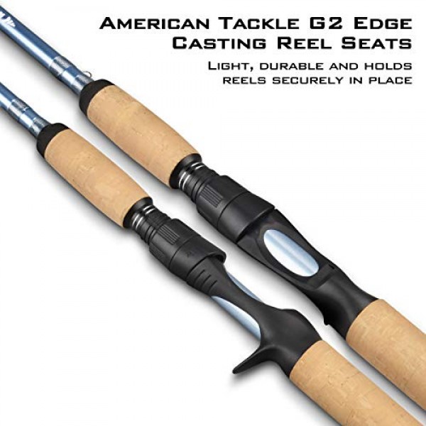 KastKing 강어귀 연안 바닷물 낚싯대, 스피닝 로드 및 캐스팅 로드, 미국 태클 마이크로웨이브 에어 가이드, IM7 Toray 카본 블랭크, 나노 수지 기술, AAA 코르크 손잡이 포함