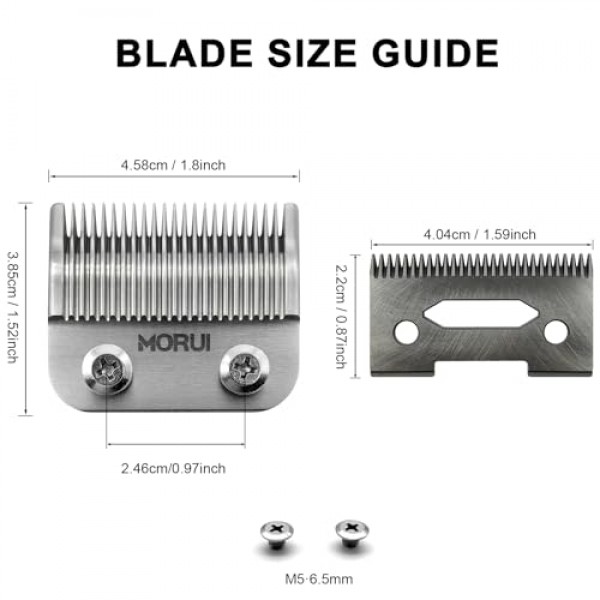 전문 교체 클리퍼 블레이드 정밀 2 홀 조정 가능한 표준 헤어 트리머 클리퍼 블레이드 키트 Wahl 클리퍼 블레이드와 호환 가능 슈퍼 테이퍼, 테이퍼 2000, 5성 시니어, 매