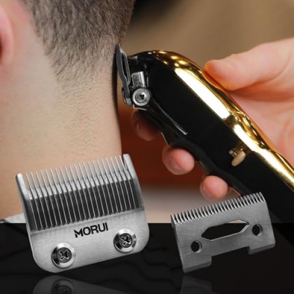 전문 교체 클리퍼 블레이드 정밀 2 홀 조정 가능한 표준 헤어 트리머 클리퍼 블레이드 키트 Wahl 클리퍼 블레이드와 호환 가능 슈퍼 테이퍼, 테이퍼 2000, 5성 시니어, 매