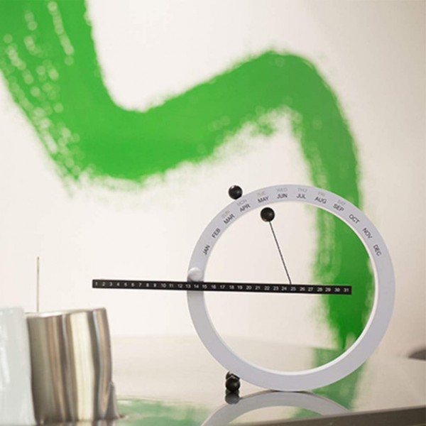 Healifty Perpetual Calendar 크리 에이 티브 마그네틱 수동 스위치 홈 오피스 데스크탑 장식용 영구 영구 캘린더 (흑백)