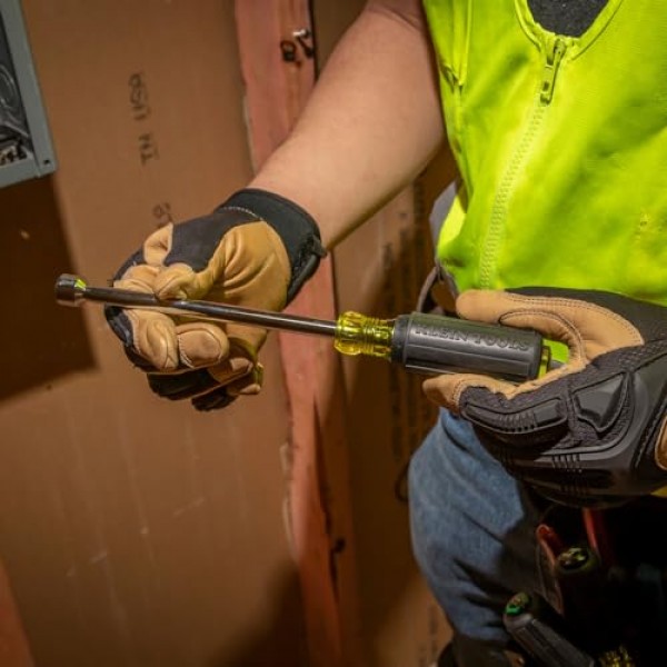 Klein Tools 647M 공구 세트, 자석 너트 드라이버 크기 3/16, 1/4, 5/16, 11/32, 3/8, 7/16, 1/2인치, 6인치 중공축, 7피스