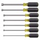 Klein Tools 647M 공구 세트, 자석 너트 드라이버 크기 3/16, 1/4, 5/16, 11/32, 3/8, 7/16, 1/2인치, 6인치 중공축, 7피스
