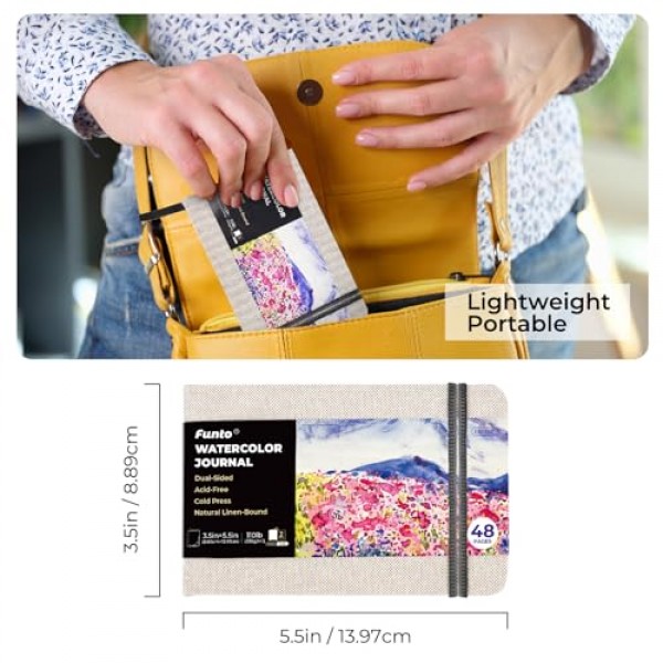 Funto 수채화 저널, 3.5x5.5