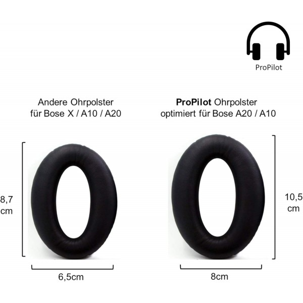 Bose A20 및 A10 항공 파일럿 헤드셋과 호환되는 A20 이어패드(A20 이어패드 교체용 이어패드)