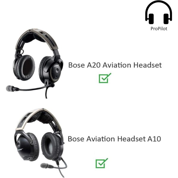 Bose A20 및 A10 항공 파일럿 헤드셋과 호환되는 A20 이어패드(A20 이어패드 교체용 이어패드)