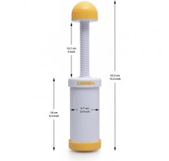(CLARAWOOD) Churro Maker - 7가지 교체 가능한 모양, 휴대용 총, 상업적 품질 - Cinco De Mayo, 멕시코 디저트, 스페인 요리, 튀김 도구에 적합 - 레시피 및 브러시 포함