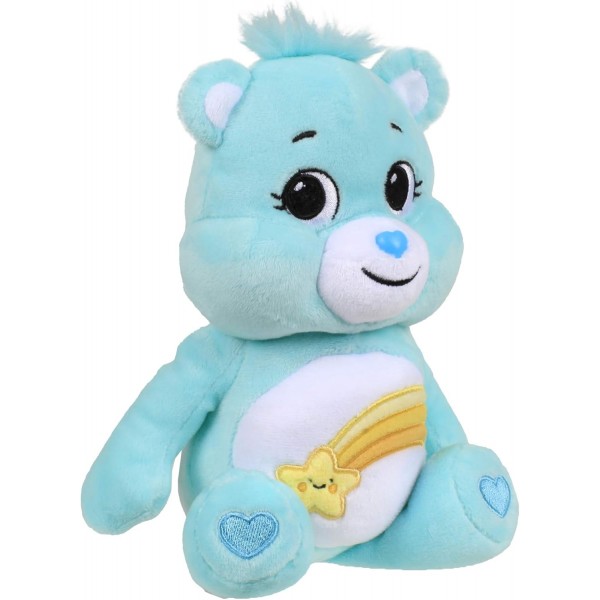 Care Bears 22034 9 인치 콩 플러시 소원 곰, 수집 가능한 귀여운 플러시 장난감, 어린이를위한 꼭 껴안고 싶은 장난감, 소녀와 소년을위한 부드러운 장난감, 4 세 이상 소녀