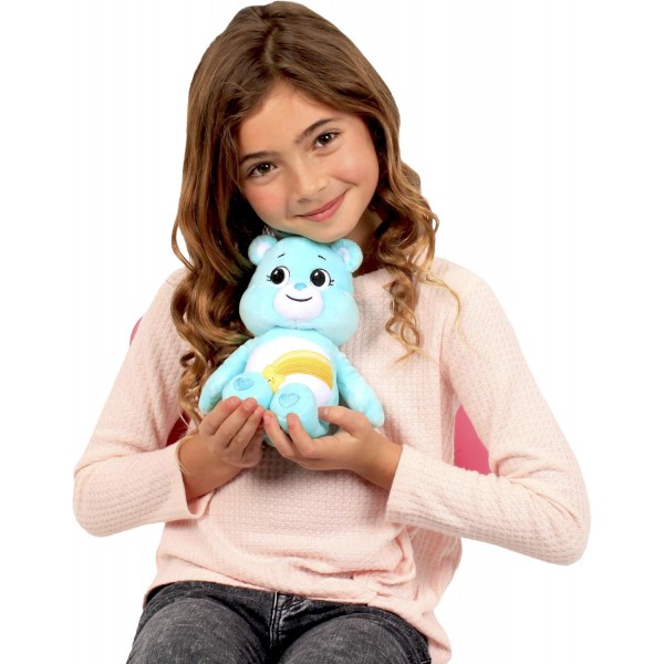 Care Bears 22034 9 인치 콩 플러시 소원 곰, 수집 가능한 귀여운 플러시 장난감, 어린이를위한 꼭 껴안고 싶은 장난감, 소녀와 소년을위한 부드러운 장난감, 4 세 이상 소녀