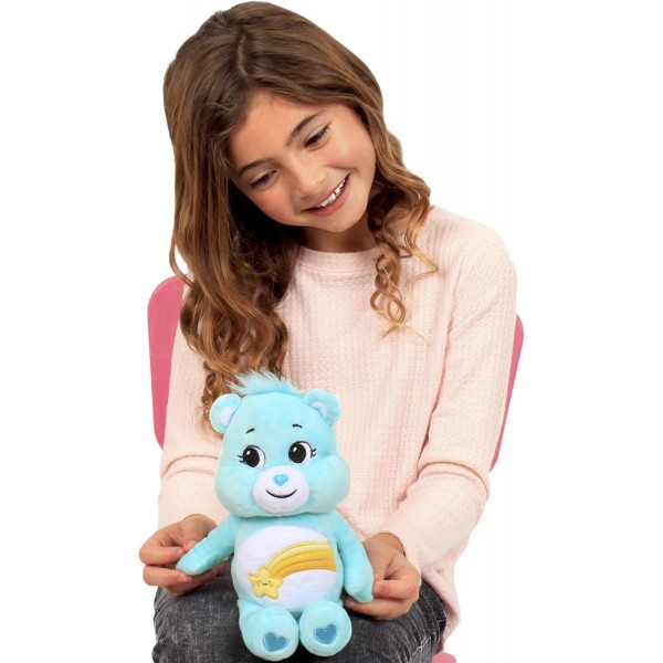 Care Bears 22034 9 인치 콩 플러시 소원 곰, 수집 가능한 귀여운 플러시 장난감, 어린이를위한 꼭 껴안고 싶은 장난감, 소녀와 소년을위한 부드러운 장난감, 4 세 이상 소녀