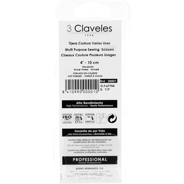 3 Claveles CASTILLANE 재봉 가위 4 