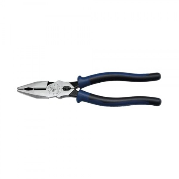 Klein Tools J12098 압착 다이, 톱니 파이프 그립, 유도 경화 나이프가 포함된 범용 조합 플라이어