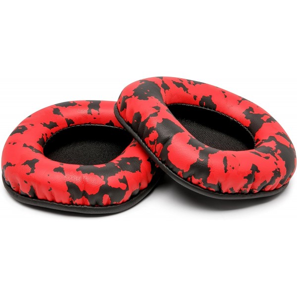 Wicked Cushions에서 만든 Corsair Void 및 Corsair Void Pro 유선 및 무선 게임용 헤드셋용 WC 업그레이드 교체용 이어패드 | 내구성, 두께, 차음성 향상 | (레드 카모)