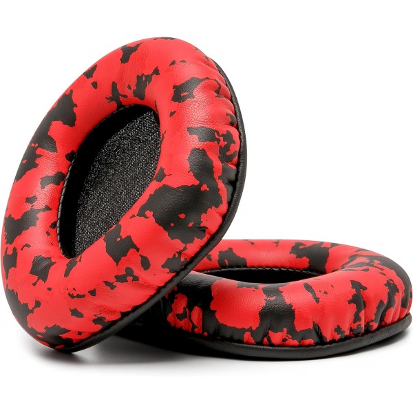 Wicked Cushions에서 만든 Corsair Void 및 Corsair Void Pro 유선 및 무선 게임용 헤드셋용 WC 업그레이드 교체용 이어패드 | 내구성, 두께, 차음성 향상 | (레드 카모)