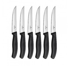 Victorinox Swiss Classic 스테이크 칼 - 주방용품용 조리용 칼 - 인체공학적, 스테인리스 스틸 고기 칼 - 6피스 세트