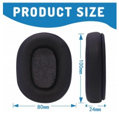 Adhiper Arctis 7 이어 패드/이어 쿠션/이어 패드/교체용 이어 패드 메모리 폼 프로틴 가죽 이어패드 SteelSeries Arctis Pro 7 5 3 게임용 헤드셋(검은색)과 호환 가능