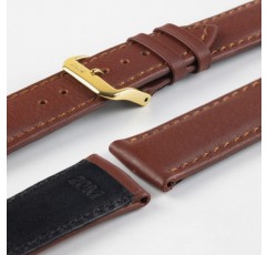 Rios 1931 OFF SHORE 마호가니 소수성 가죽 시계 스트랩 22mm 골드 버클