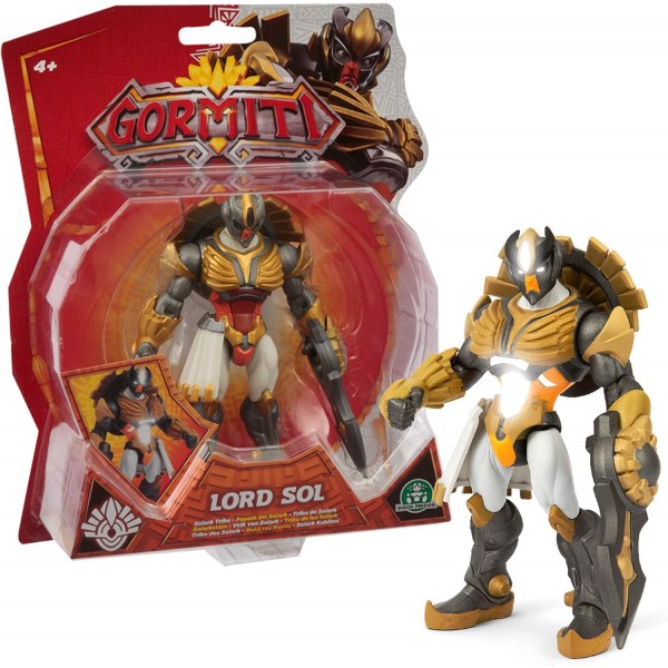 Gormiti - Figures Deluxe 12 cm Series 3, Lord Sol, Assortment 6, 수집용, 4세 이상 어린이용, Preziosi GRA23300