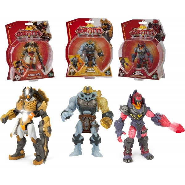 Gormiti - Figures Deluxe 12 cm Series 3, Lord Sol, Assortment 6, 수집용, 4세 이상 어린이용, Preziosi GRA23300