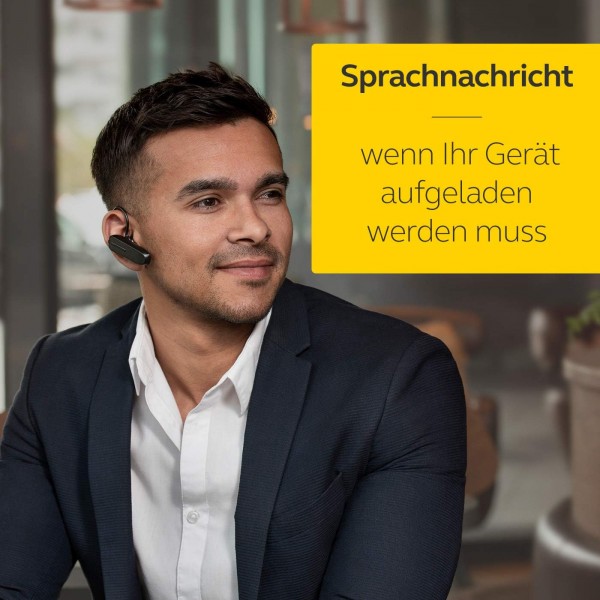 Jabra Talk 5 모노 인이어 헤드셋 - 무선으로 선명하게 통화 - 모바일 장치와 쉽게 페어링 - 한 번 충전으로 최대 11시간의 긴 배터리 수명 - Black Black Talk 5