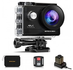 Apexcam 4K 액션캠 20MP WiFi 스포츠 카메라 울트라 HD 수중 카메라 40m 방수 170° 광각 2.4G 원격 제어 저속 촬영 2 x 1050mAh 배터리 2.0인치 LCD 화면 및 기타 액세서리
