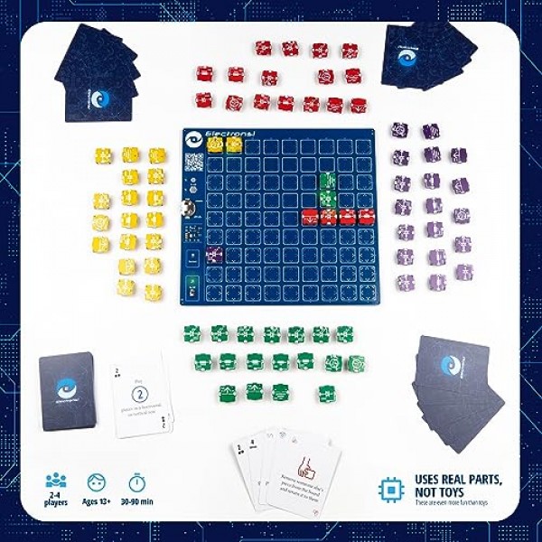 학습 가속화를 위한 어린이 및 성인 보드 게임 - 전자 회로 구축, 과학 및 전략 마스터, STEM, 30분 - 가족 친화적