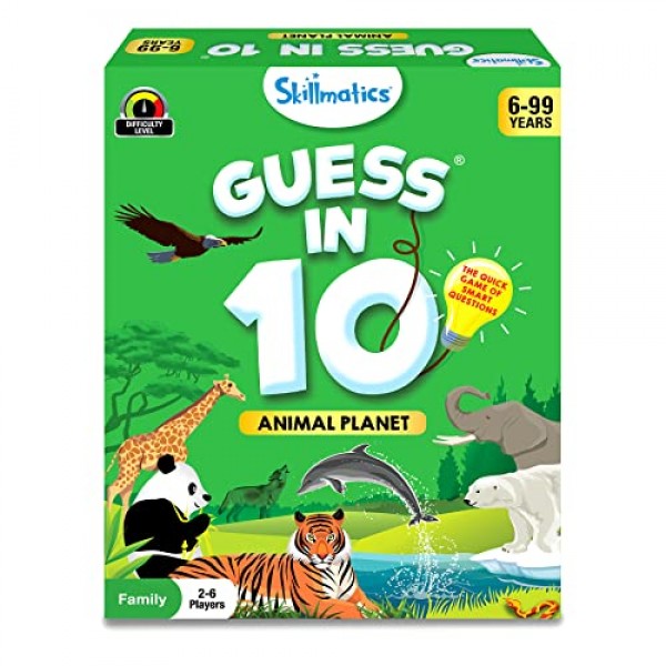 Skillmatics Train of Thought & Guess in 10 Animal Planet 번들, 어린이, 청소년 및 성인을 위한 게임 Train of Thought + Guess in 10 Animals