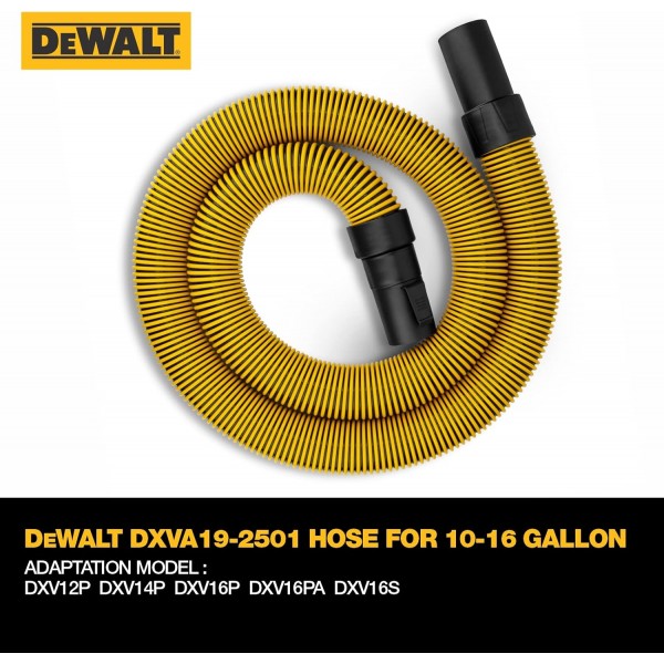 DEWALT DXVA19-2501 내구성 호스 노란색 길이: 7