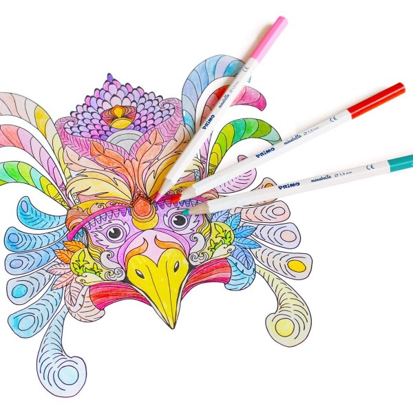 Morocolor PRIMO Minabella 크레용, 36 육각형 페인트 크레용, 어린이용 크레용, 고품질, 직경 3.8 mm, 금속 상자에 든 크레용, 이탈리아산 36 Unità (Confezione da 1)