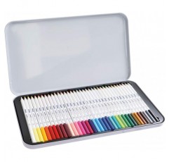 Morocolor PRIMO Minabella 크레용, 36 육각형 페인트 크레용, 어린이용 크레용, 고품질, 직경 3.8 mm, 금속 상자에 든 크레용, 이탈리아산 36 Unità (Confezione da 1)