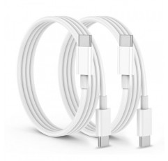 2팩 USB C-USB C 충전 케이블 Apple용 3피트 60W, 유형 C-유형 C 고속 충전기 코드, iPhone 15/15 Pro/15 Plus/15 Pro Max, MacBook Pro Air/2019/18/17/16용 아이패드 에어 4/5/미니 6/프로 12.9/11