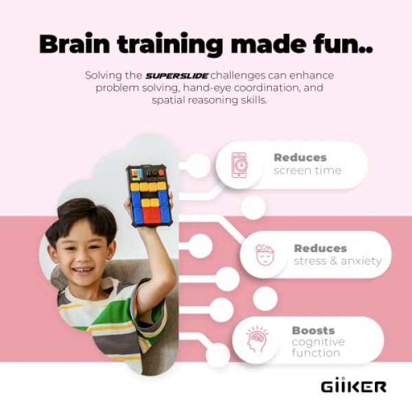 GiiKER 슈퍼 슬라이드 퍼즐 게임, 오리지널 500개 이상의 도전 두뇌 티저 퍼즐, 어린이를 위한 장난감, 여행 게임 소년 소녀를 위한 생일 선물 부활절 바구니 채우기, 도