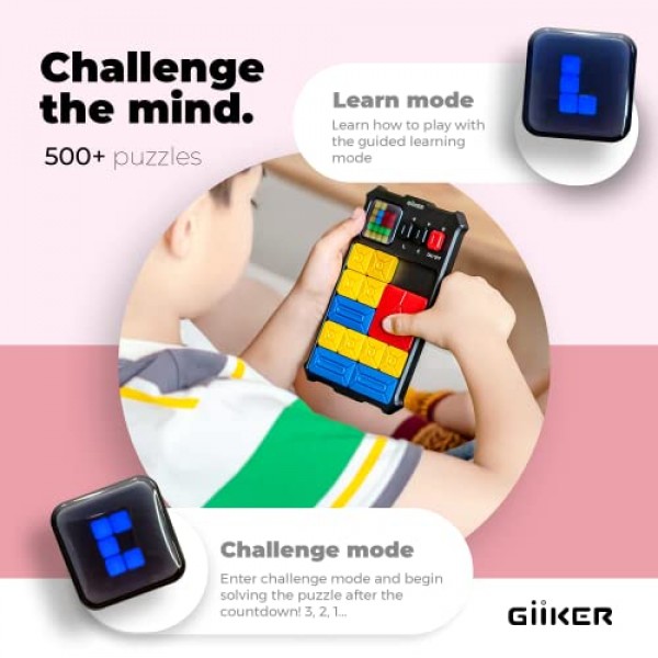 GiiKER 슈퍼 슬라이드 퍼즐 게임, 오리지널 500개 이상의 도전 두뇌 티저 퍼즐, 어린이를 위한 장난감, 여행 게임 소년 소녀를 위한 생일 선물 부활절 바구니 채우기, 도