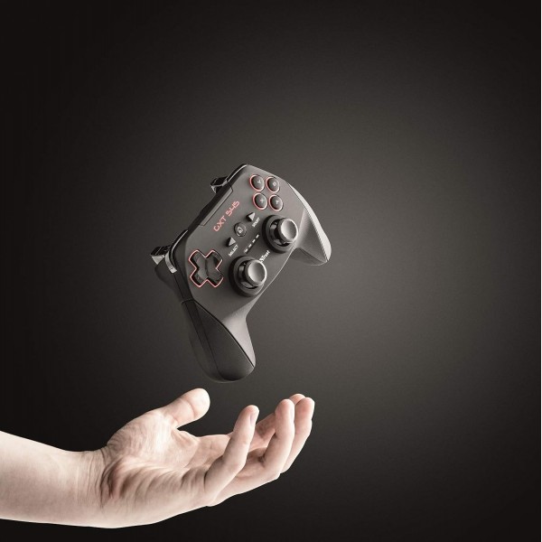 Trust Gaming GXT 545 Yula PS3 및 PC 무선 컨트롤러, 충전식 배터리, PlayStation 3 콘솔용 게임 패드, 13개 버튼, 2개의 조이스틱, 무선, 전송 범위 10m, 게임, 컴퓨터 - 블랙