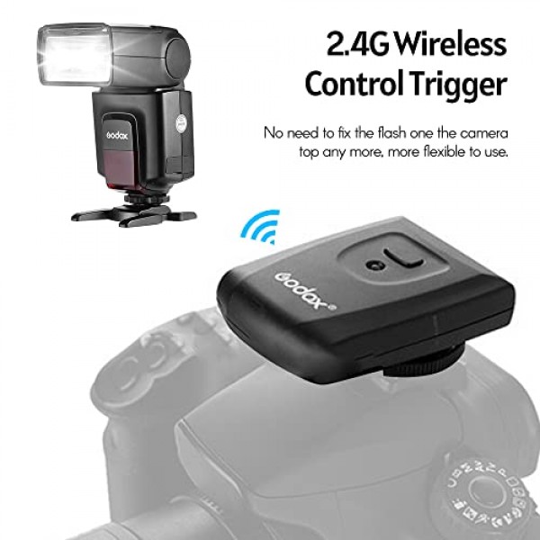 GODOX TT520II범용 카메라 플래시 전자 스피드라이트 + AT-16 2.4G 무선 트리거 송신기 가이드 번호 33 S1 S2 모드 Canon Nikon Pentax 교체