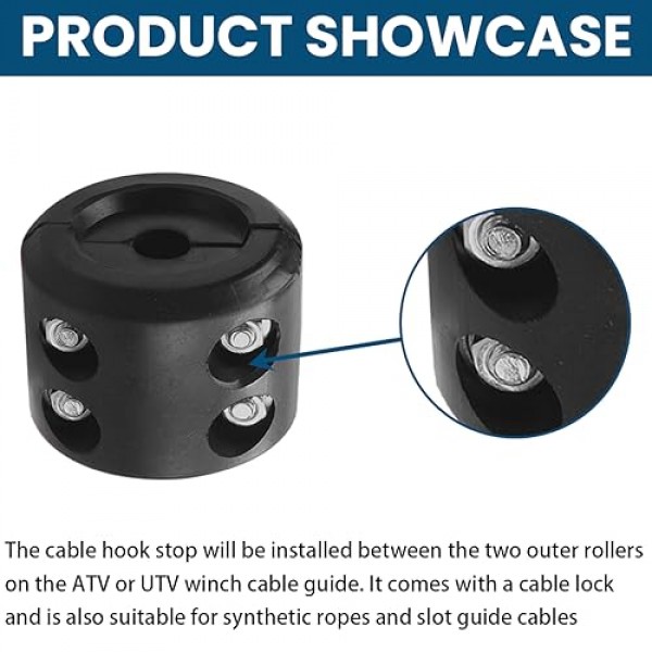 윈치 케이블 후크 스토퍼, 고무 스토퍼는 합성 윈치 로프 견인 후크 및 케이블 라인을 마모 또는 손상으로부터 보호하고, 범프 충격 보호기 ATV UTV용 흡수성 스토퍼