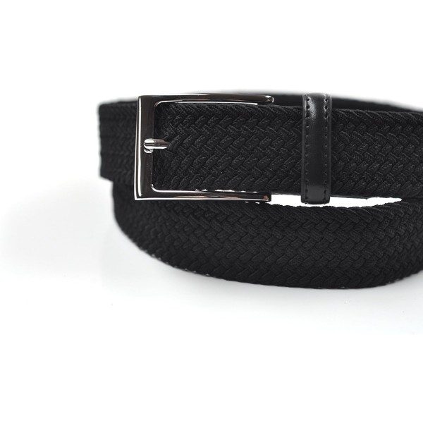 남성용 Ashford Ridge 33mm 탄성 둘레(허리 사이즈 80cm - 150cm에 적합) 140CM(총 길이 155cm) 블랙