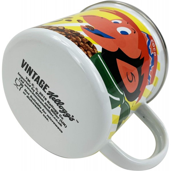 Kellogg의 Coco Pops 에나멜 캠핑 머그 - 차, 커피 및 핫 초콜릿을 위한 깨지지 않는 레트로 머그 - 어린이와 성인을 위한 완벽한 머그!