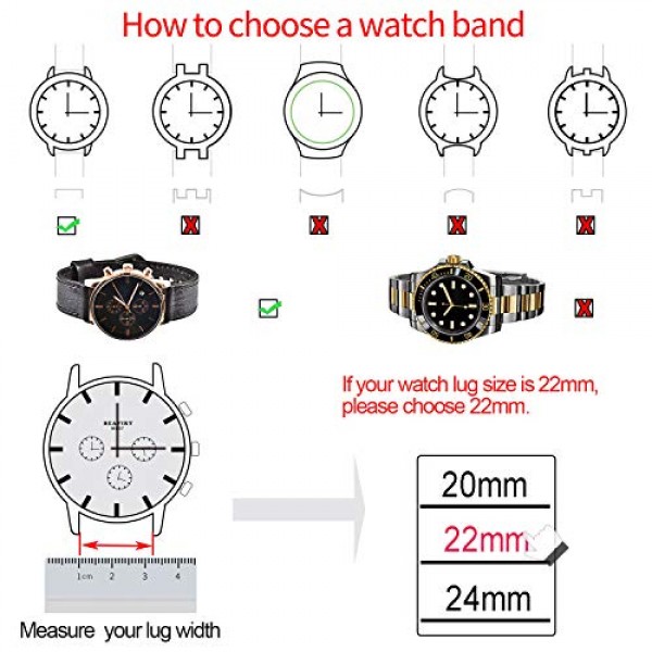 EACHE 퀵 릴리스 정품 가죽 시계 밴드 18mm 20mm 22mm 24mm 남성 여성을위한 수제 레트로 가죽 시계 스트랩