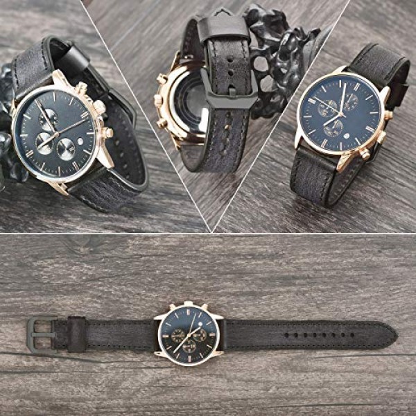 EACHE 퀵 릴리스 정품 가죽 시계 밴드 18mm 20mm 22mm 24mm 남성 여성을위한 수제 레트로 가죽 시계 스트랩