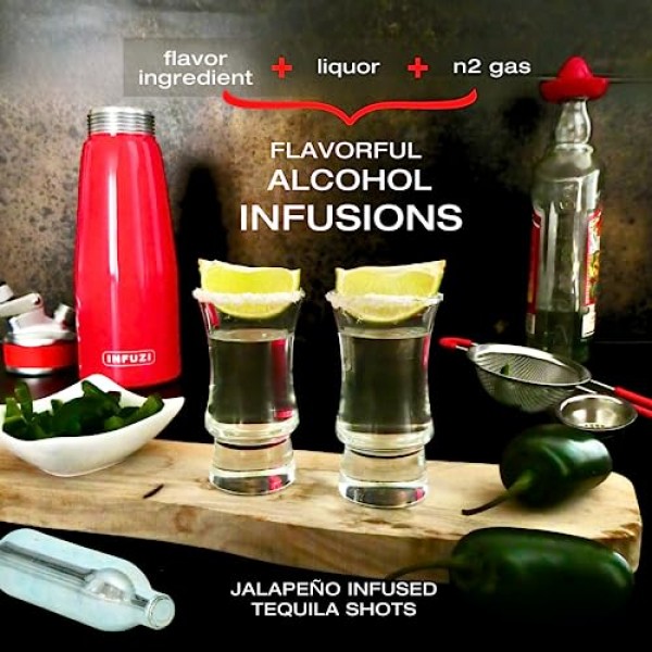 Mixology 바텐더 키트, 0.5L 알루미늄 칵테일 메이커 기계, 빠른 알코올 주입기 바텐더 키트, 바텐더 홈용 바 키트