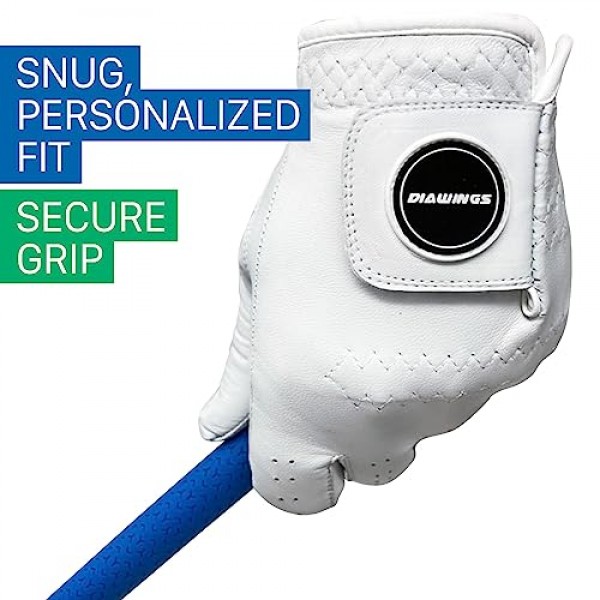 남성용 Diawings Cabretta 가죽 골프 장갑 2 in 1 Value Pack – 내구성, 통기성, 향상된 촉각 피드백