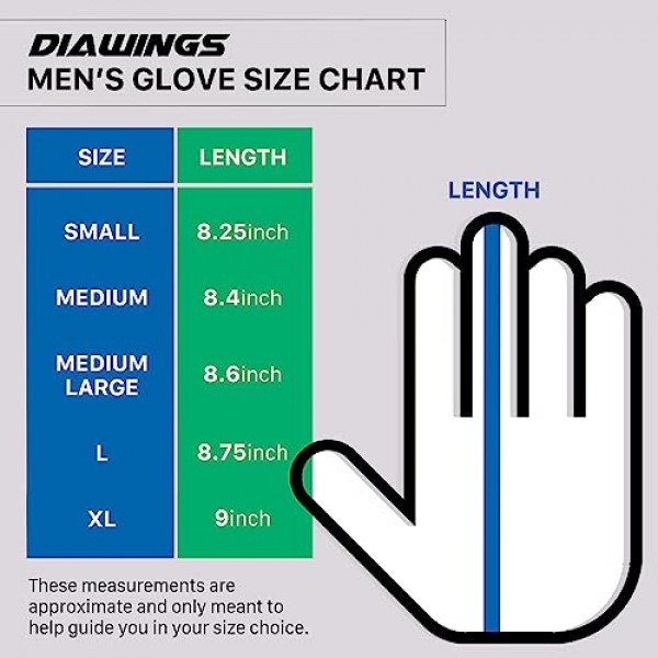 남성용 Diawings Cabretta 가죽 골프 장갑 2 in 1 Value Pack – 내구성, 통기성, 향상된 촉각 피드백