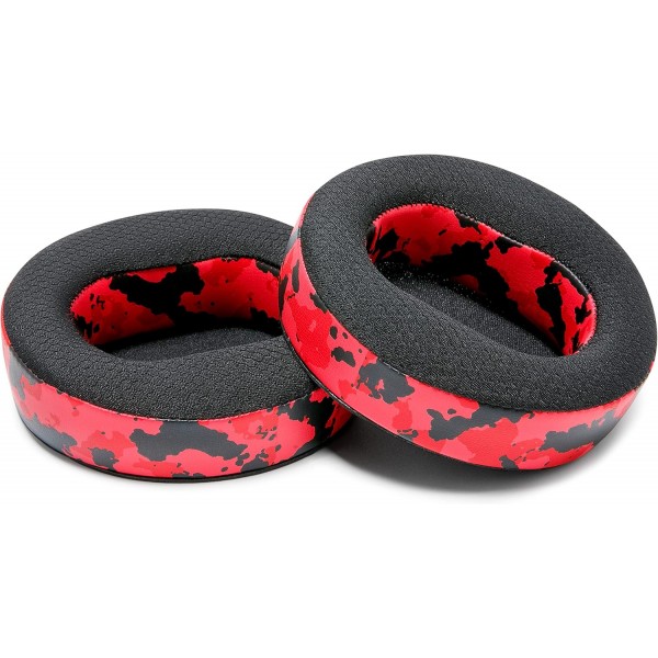 WC FreeZe Maxwell - Wicked Cushions의 Audeze Maxwell 헤드폰과 호환되는 냉각 젤 이어패드 - 에픽 게임 세션을 위한 향상된 편안함, 내구성 및 두께 | 레드 카모