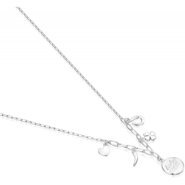 TOUS Good Vibes Mama 목걸이, 스털링 실버, 5가지 참