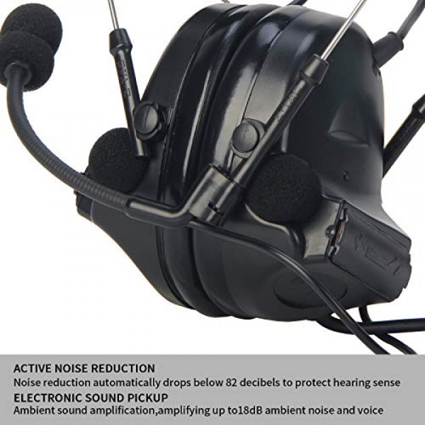 【Z-TAC 공식 매장】 ZTactical zCOMTA II TacticalHeadset G:1 Non-Mil Z041-BK 소음 제거 사운드 컬렉션 방음 마이크 포함